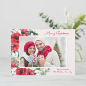 Aangepaste kerstflessfoto voor Merry Feestdagenkaart (Staand voorkant)