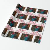 Aangepaste kerstfoto cadeaupapier (Uitgerold)