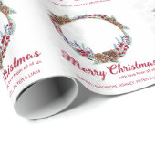 Aangepaste kerstfoto cadeaupapier (Rol Hoek)