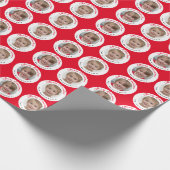 Aangepaste kerstfoto cadeaupapier (Hoek)