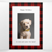 Aangepaste kerstfoto drieluik kaart (Binnenkant midden)