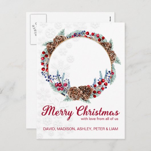 Aangepaste kerstfoto feestdagenkaart (Voorkant / Achterkant)