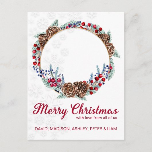 Aangepaste kerstfoto feestdagenkaart (Voorkant)