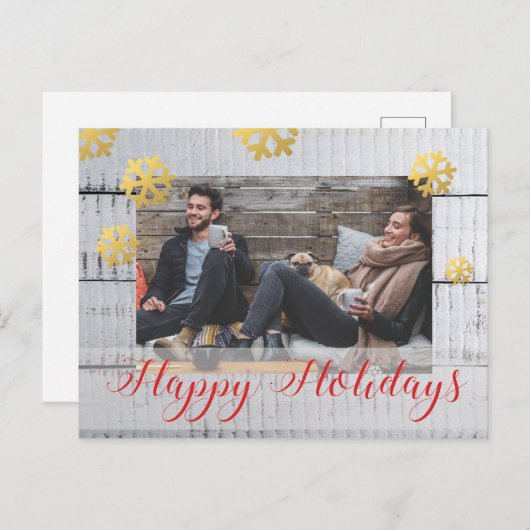 Aangepaste kerstfoto feestdagenkaart (Voorkant / Achterkant)