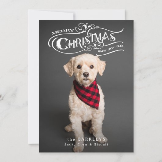 Aangepaste  kerstfoto feestdagenkaart (Voorkant)