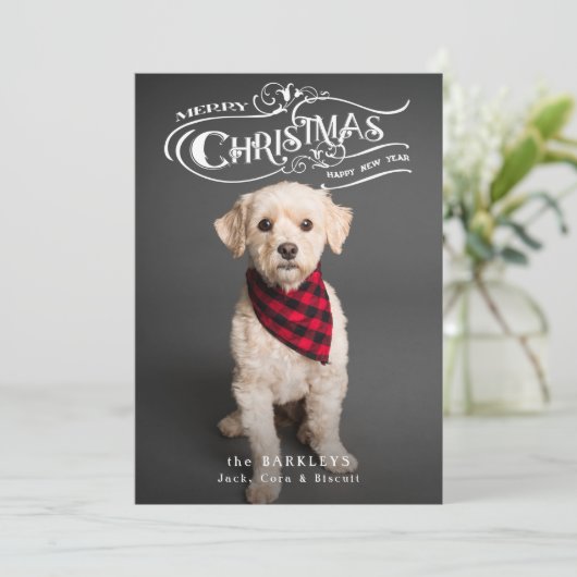 Aangepaste  kerstfoto feestdagenkaart (Staand voorkant)