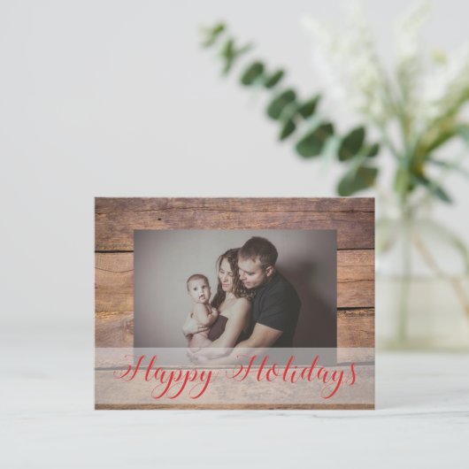 Aangepaste kerstfoto feestdagenkaart (Staand voorkant)