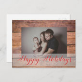 Aangepaste kerstfoto feestdagenkaart (Voorkant / Achterkant)