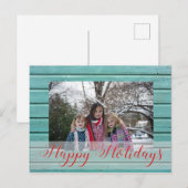 Aangepaste kerstfoto feestdagenkaart (Voorkant / Achterkant)