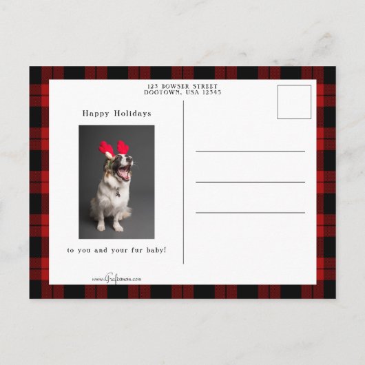 Aangepaste  kerstfoto feestdagenkaart (Achterkant)