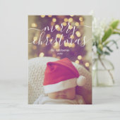 Aangepaste kerstfoto feestdagenkaart (Staand voorkant)