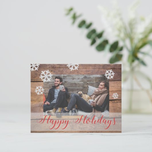 Aangepaste kerstfoto feestdagenkaart (Staand voorkant)