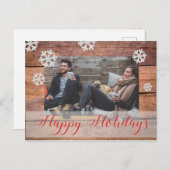 Aangepaste kerstfoto feestdagenkaart (Voorkant / Achterkant)