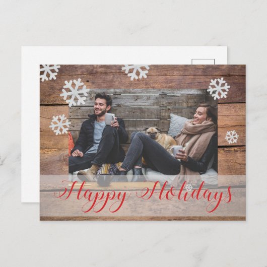 Aangepaste kerstfoto feestdagenkaart (Voorkant / Achterkant)