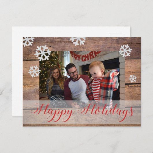 Aangepaste kerstfoto feestdagenkaart (Voorkant / Achterkant)