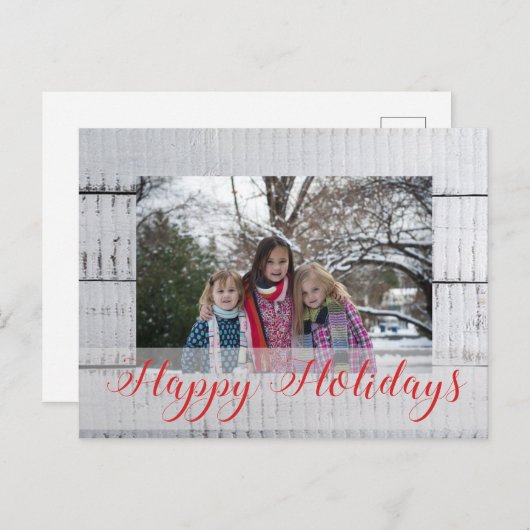 Aangepaste kerstfoto feestdagenkaart (Voorkant / Achterkant)