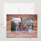 Aangepaste kerstfoto feestdagenkaart (Voorkant / Achterkant)