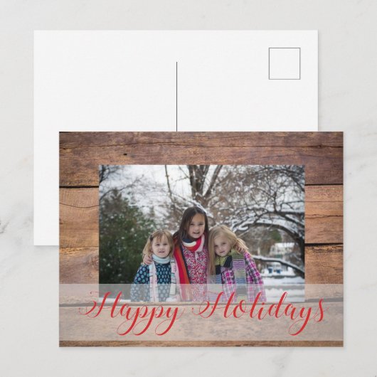 Aangepaste kerstfoto feestdagenkaart (Voorkant / Achterkant)