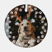 Aangepaste kerstfoto glas ornament (Achterkant)