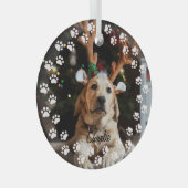 Aangepaste kerstfoto glas ornament (Voorkant Rechts)