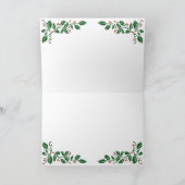 Aangepaste kerstfoto Holly Berries Feestdagen Kaart (Binnen)