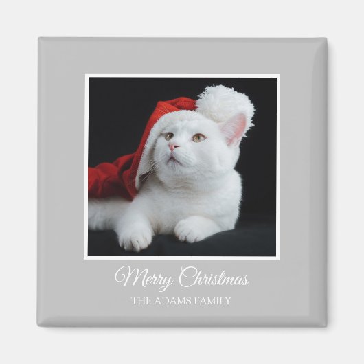 Aangepaste Kerstfoto huisdier familie bruiloft Magneet (Voorkant)