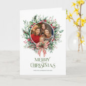 Aangepaste kerstfoto kaart (Gele Bloem)