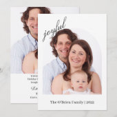 Aangepaste kerstfoto-Kaart | Moderne fotokaart Kaart (Voorkant / Achterkant)