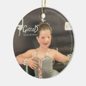 Aangepaste kerstfoto keramisch ornament (Links)