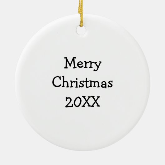 Aangepaste kerstfoto keramisch ornament (Achterkant)