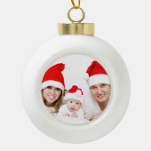 Aangepaste kerstfoto keramische bal ornament (Voorkant)