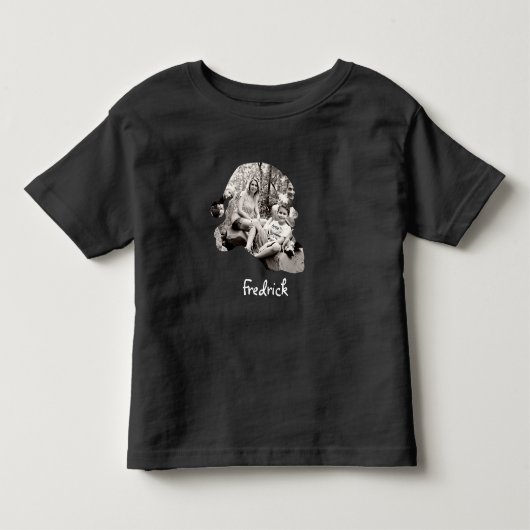 Aangepaste kerstfoto kerstkerstfoto kinder shirts (Voorkant)
