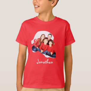 Aangepaste kerstfoto kerstkerstfoto t-shirt