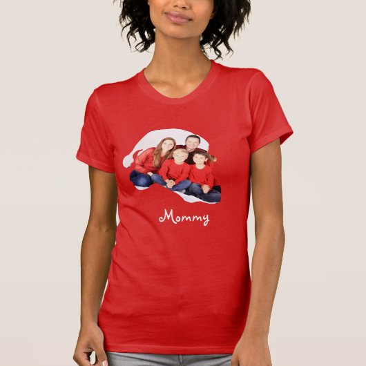 Aangepaste kerstfoto kerstkerstfoto t-shirt (Voorkant)