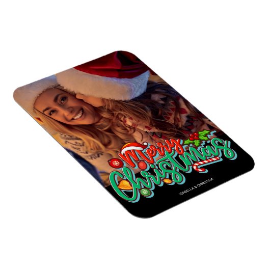 Aangepaste kerstfoto Merry kerry Magneet (Rechterzijde)