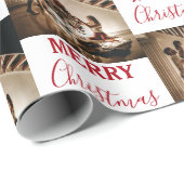 Aangepaste kerstfoto Merry Kerstry Cadeaupapier (Rol Hoek)