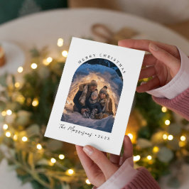 Aangepaste kerstfoto Merry Kerstry Feestdagenkaart