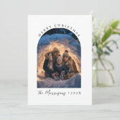 Aangepaste kerstfoto Merry Kerstry Feestdagenkaart (Staand voorkant)