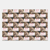 Aangepaste kerstfoto Merry Kerstry Inpakpapier Vel (Voorkant 3)