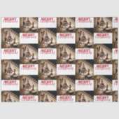 Aangepaste kerstfoto Merry Kerstry Tissuepapier (Voorkant)