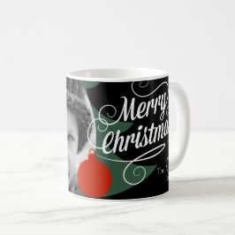 Aangepaste kerstfoto met naam koffiemok