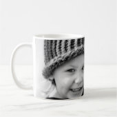 Aangepaste kerstfoto met naam koffiemok (Links)