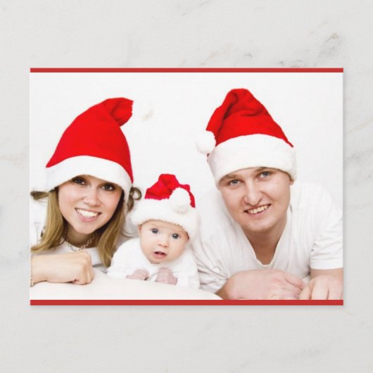 Aangepaste kerstfoto op maat briefkaart (Voorkant)