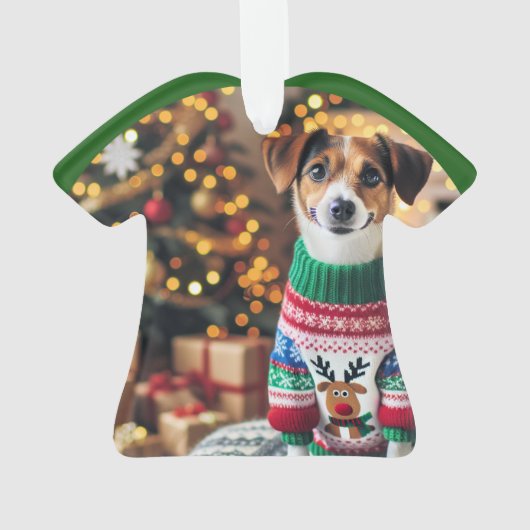 Aangepaste kerstfoto ornament (achterkant)