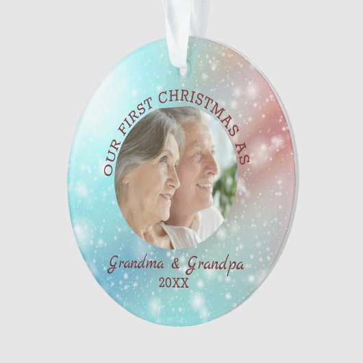 Aangepaste kerstfoto ornament (voorkant)