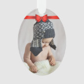 Aangepaste kerstfoto ornament (voorkant)