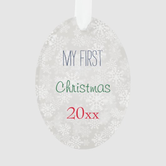 Aangepaste kerstfoto ornament (achterkant)