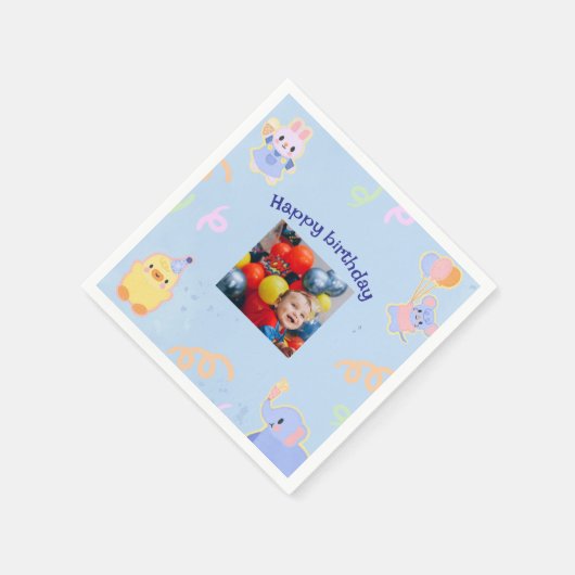 Aangepaste kerstfoto servet (Hoek)