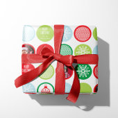 Aangepaste kerstfoto-Stippen Gift Wrap Cadeaupapier
