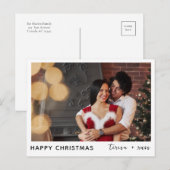 Aangepaste kerstfoto van het gezin als groet  feestdagenkaart (Voorkant / Achterkant)